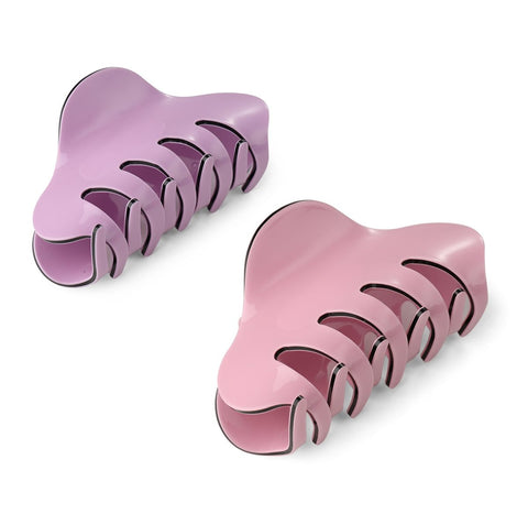 Pink+Purple: Liasun 3.3" Jelly Color Hair Claw Clip-Acrylic Strong Holding Power Hair Clips Hairgrip For Women And Girls Hair Barrettes For Medium Or Long Hair (Pink+Purple)