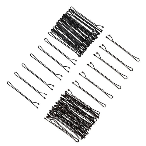 minihope Bobby Pin, Hair Pins Crimped Black and Brown, 2 Inches, 120 Count (Pack of 1)