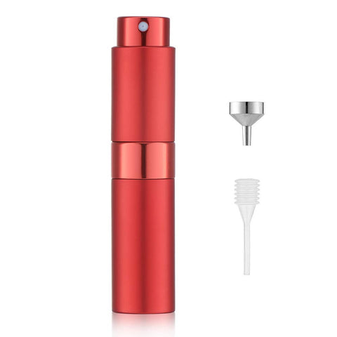 8ML Travel Perfume Atomizer Refillable for Men & Women | Atomizer Spray Bottle, Travel Size Pocket Perfume Dispenser - for Cologne, Aftershave, Fragrance (Matte Red)