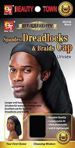 Beauty Town Luxury Spandex Dreadlocks & Braids Cap Black