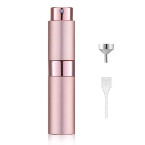 Lisapack 8ML Atomizer Perfume Spray Bottle for Travel, Empty Refillable Cologne Dispenser, Portable Sprayer for Men and Women (Pink)
