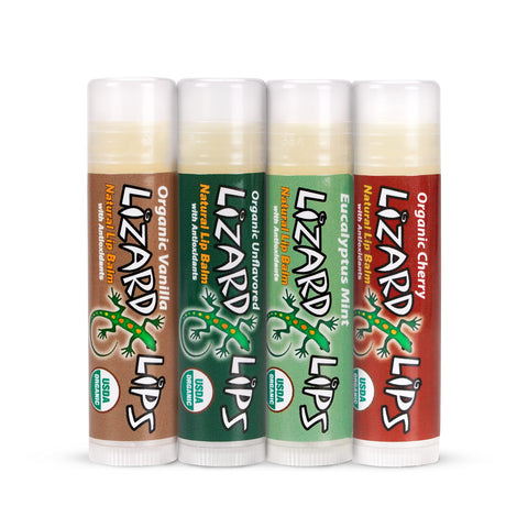 Lizard Lips USDA Certified Organic - 4 Flavor Variety Pack