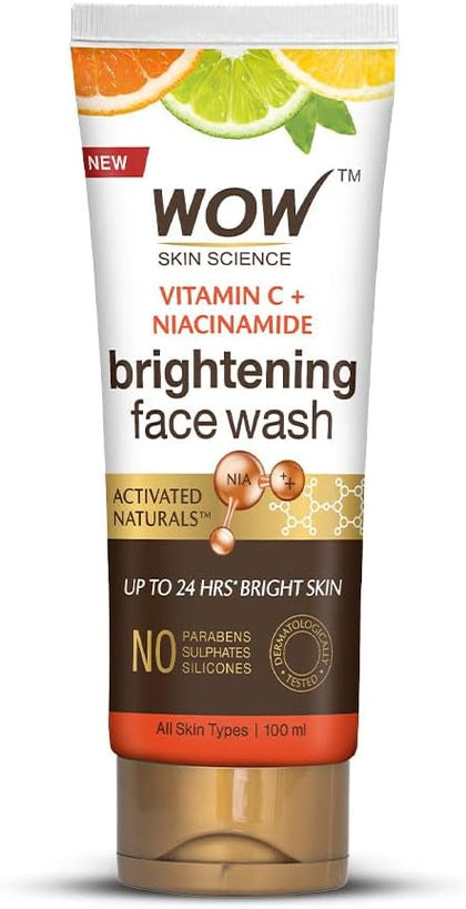 WOW Skin Science Brightening Vitamin C Face Wash - No Parabens, Sulphate, Silicones & Color (100ml)