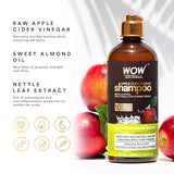 WOW Skin Science Apple Cider Vinegar Shampoo - Hair Growth Shampoo for Thinning Hair, Hair Loss & Dandruff Shampoo - Parabens & Sulfate No Shampoo - Clarifying Shampoo for Build Up Purifying Shampoo