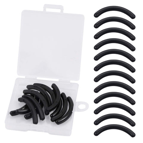 CABAX Eyelash Curler Refill Pads, Silicone Rubber, Black, 12 Pcs