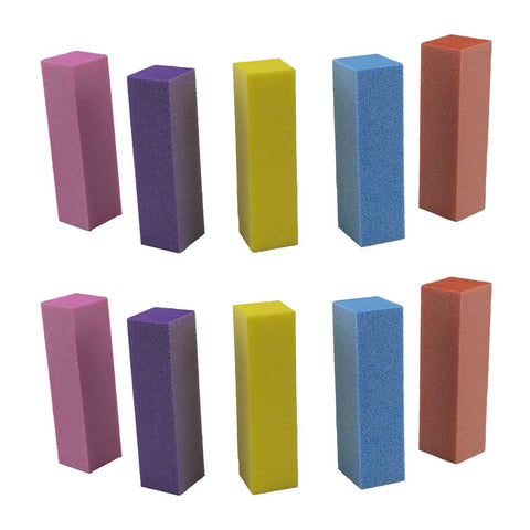 yueton Pack of 10 Buffing Sanding Buffer Block Files Pedicure Manicure Nail Art Tips Tool