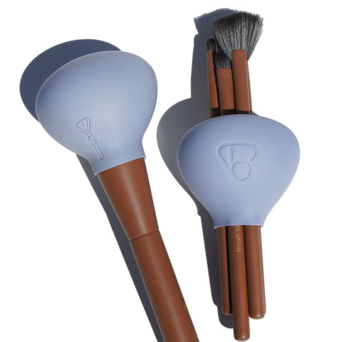 Original Brush Bubble Silicone Makeup Brush Covers for Travel, A Storage & Organizer Case for Brushes to protect Makeup Bag, Universal Design For Single & Multi-fit, Periwinkle, 2 Pack