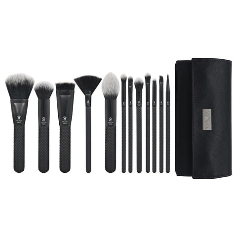MODA Pro Full Face 13PC Makeup Brush Set with Travel Pouch