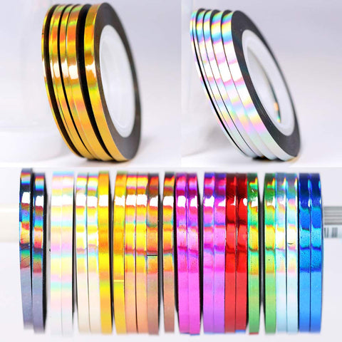 36 pcs 1mm 2mm 3mm Popular Nail Striping Tape Line For Nails Decorations Diy Nail Art Self-Adhesive Decal Tools