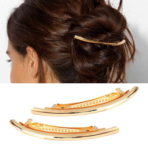 CanB Vintage Golden Alloy Hair Clip Minimalist Hair Barrette Hair Pin Hair Accessories for Women and Girls