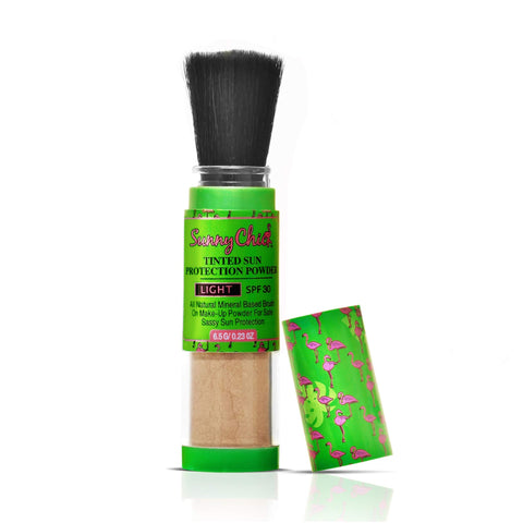 Sunny Chick Sunscreen Powder- Tinted Brush-On Mineral Sunblock SPF30 .23OZ(Light)
