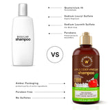 WOW Skin Science Apple Cider Vinegar Shampoo - Hair Growth Shampoo for Thinning Hair, Hair Loss & Dandruff Shampoo - Parabens & Sulfate No Shampoo - Clarifying Shampoo for Build Up Purifying Shampoo