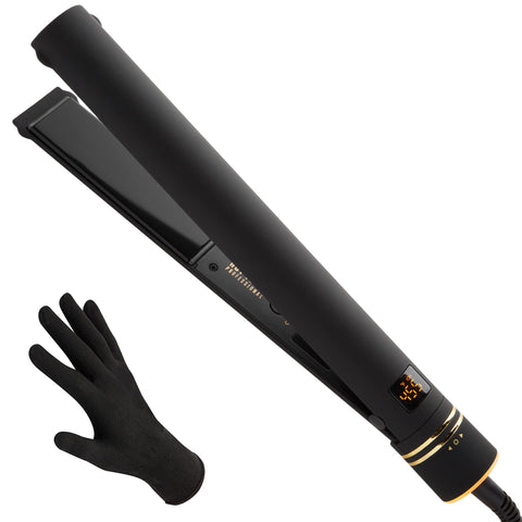 Hot Tools Professional Black Gold Micro-Shine Flat Iron, 1 Â¼ Inch