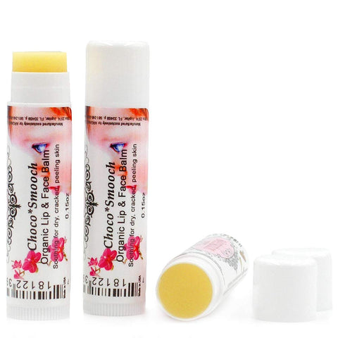 Choco*Smooch Organic Baby Lip & Face Balm, with Argan, Calendula and Sea Buckthorn, 3 x 0.15oz