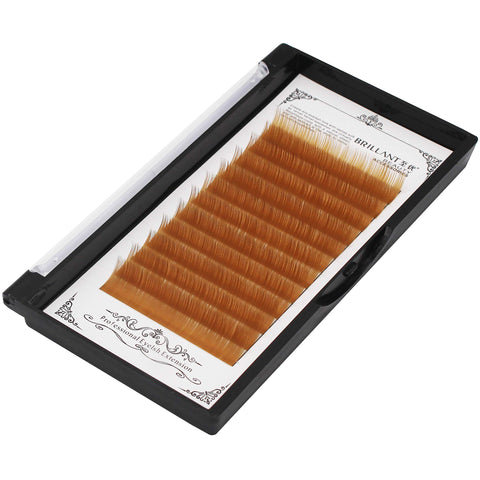 Scala Thickness 0.10mm C Curl Light Brown/Dark Brown/Black-Brown False lashes Individual Eyelash Extension Natural False Eyelashes (12mm, Light Brown)