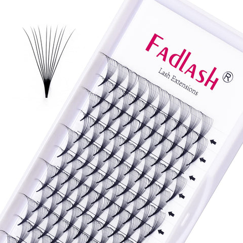 Lash Extension 10D Premade Volume Eyelash Extensions .05 .07 Thickness Premade Lash Fans Pointed Base Middle Stem Eyelash Extension Supplies(10D-0.07-Dï¼Œ15mm)