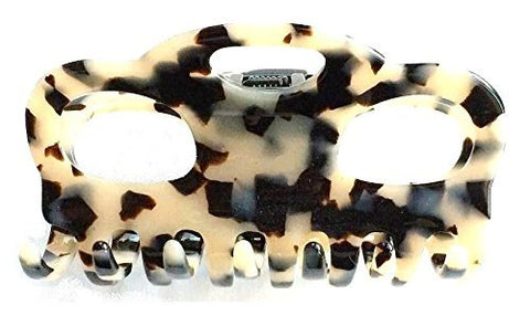 Wardani large Jaw Clip, eyelets tortoiseshell from acetate cellulose (White Tokyo)