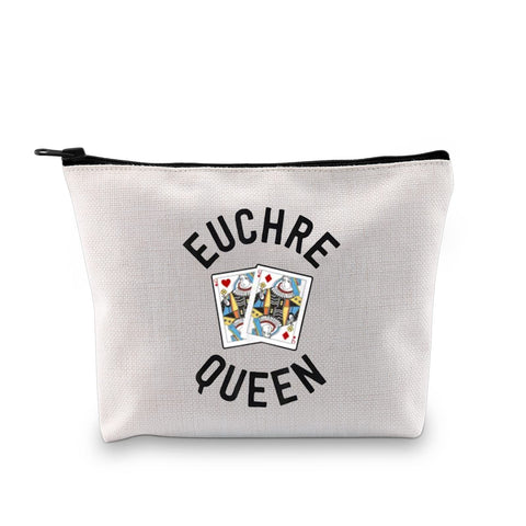XYANFA Euchre Queen Funny Euchre Makeup Bag Euchre Player Gift Euchre Game Gift for Grandma, Euchre Queen, big