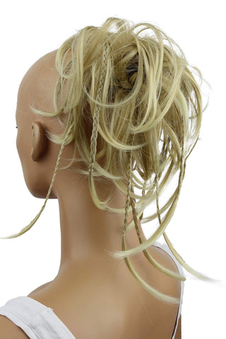 PRETTYSHOP Hairpiece Hair Rubber Scrunchie Scrunchy Updos VOLUMINOUS Wavy Messy Bun lightblond # 24T613 G4D