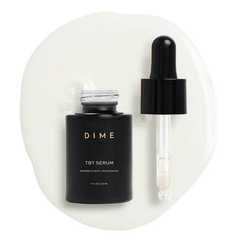 DIME Beauty TBT Anti Aging Facial Serum with Resveratrol, Mandelic Acid and Niacinamide Decrease Fine Lines, Helps Skin Tighten and Hide Wrinkles, Dark Spots and Crows Feet, 1 Count