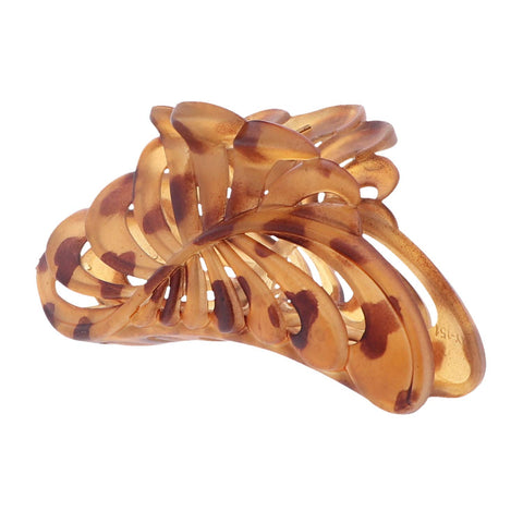 5 inch Large Jaw Clip Hair Claw with Tortoise leaf design - Tortoise
