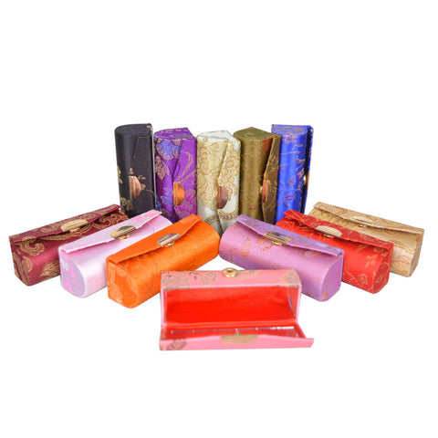 Bleiou 12 Pcs Lipstick Case with Mirror Floral Design Lipstick Holder Flower Printing Lip Stick Box, 12 Count (Pack of 1)