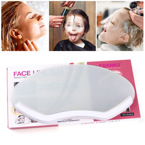 EBANKU 100 PCS Microblading Permanent Makeup Shower Face Shields Visors, Disposable Face Shields Masks for Hairspray Salon Supplies and Eyelash Extensions Eye Eyelid Surgery Aftercare
