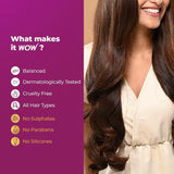 WOW Skin Science Red Onion Black Seed Oil Shampoo with Red Onion Seed Oil Extract, Black Seed Oil & Pro-Vitamin B5 - No Parabens, Sulphates, Silicones, Color & PEG - 300mL