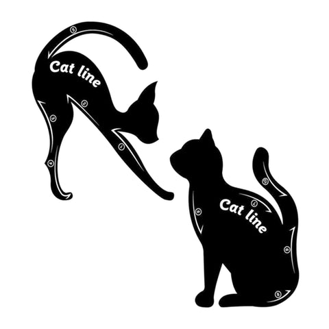 JJLFresheners Black Cats Eyeliner Stencils Smoky Eyeshadow Applicators Template Plate Cats Eye Liner and Eye Guide Template Tools,To Create Cat Eyes Liner,Eye Makeup Tools And Accessory, Makeup