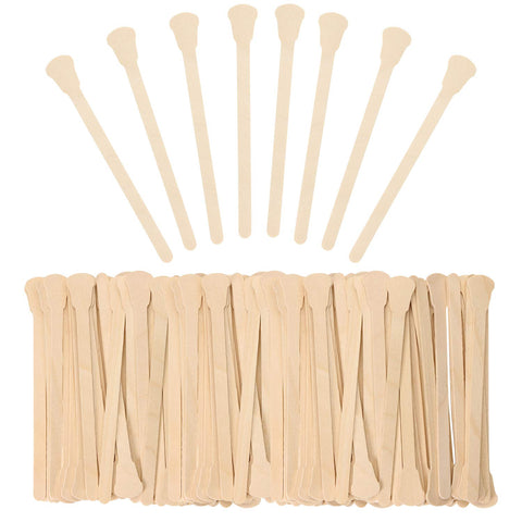 Penta Angel 50 Pcs Large Wax Sticks Wax Spatulas Applicator Wood Craft Sticks For Face Lip Hair Eyebrow Removal, 4.84 Inches