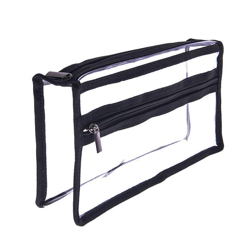 Clear PVC Makeup Bag Transparent Actor Bag Large Cosmetic Organizer Bag Makeup Kits Pouch