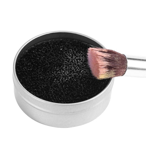 Makeup Brush Cleaning Box, Cosmetic Eyeshadow Powder Color Remover Sponge Clean Box, Quickly Remover Color from Brush