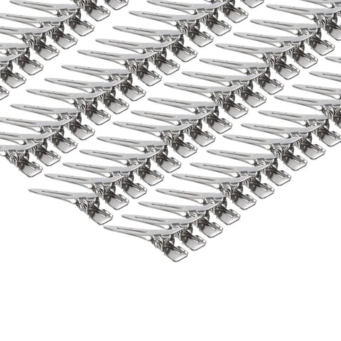 Hair Clips - 100-Pack Duckbill Clips, Professional Hairdressing Salon Metal Hair Grips for Hai Styling and Sectioning, Alligator Hair Clips, Silver, 1.75 Inches