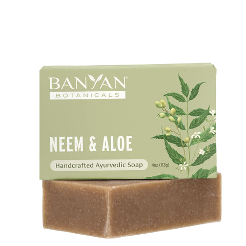 Banyan Botanicals Neem & Aloe Soap - Cooling and Soothing by Banyan Botanicals