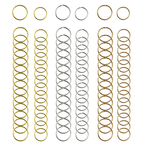 Nydotd 180 Pieces Hair Rings Braid Rings Hair Loop Clips Hair Hoops, 3 Colors, 2 Sizes Women Fashion Hip-Hop DIY Braid Rings Hair Clip Accessories for Hair and Dreadlocks