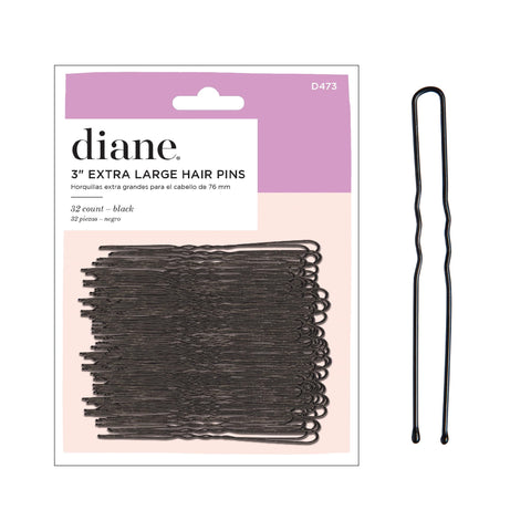Diane 3 Hair Pins, Black, 32/Card