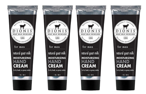 Dionis Natural Goat Milk for Men-Moisturizing Hand Cream 1oz PACK OF 4
