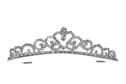 SAMKY Princess of Heart Rhinestone Crystal Wedding Bridal Tiara Crown T1144