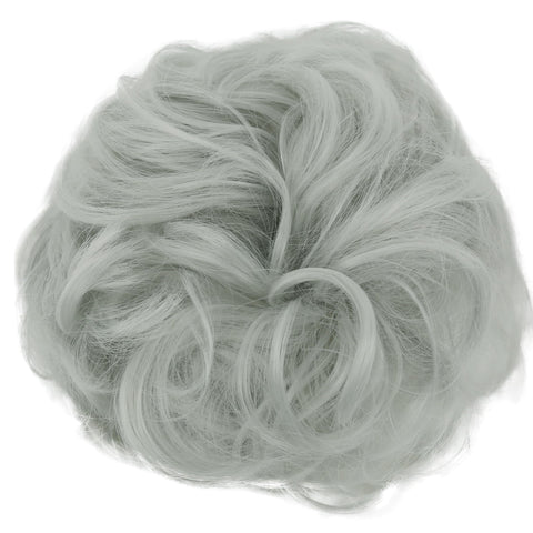 White Gray #Gray G33E: Prettyshop Hairpiece Hair Rubber Scrunchie Scrunchy Updos Voluminous Curly Messy Bun Gray #Gray G33E