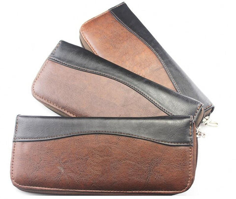 Salmony Leather Hair Scissors Bag Barber Salon Case Hairdresser Accessories Black Color Hand Styling Tools Supplies