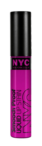 N.Y.C. New York Color Smooch Proof Liquid Lip Stain, Unforgettable Fuchsia, 0.24 Fluid Ounce