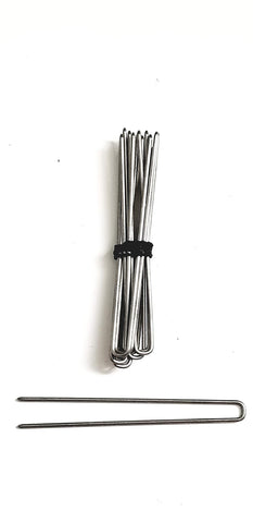 1 Pack Amish Heavy Duty U Shape Hair Pins (2.5 Inch Straight Silver)