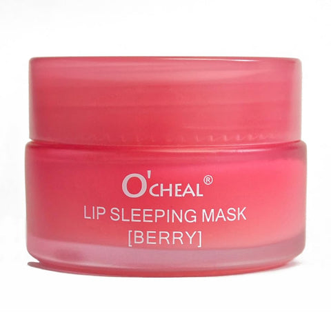 Lip Sleeping Mask, Overnight Lip Mask with Mirror and Brush, Moisturizing Rose Lip Treatment, Overnight Lip Balm Repair Cracked Lip, Plump Dry Lip, Lighten Lip Color