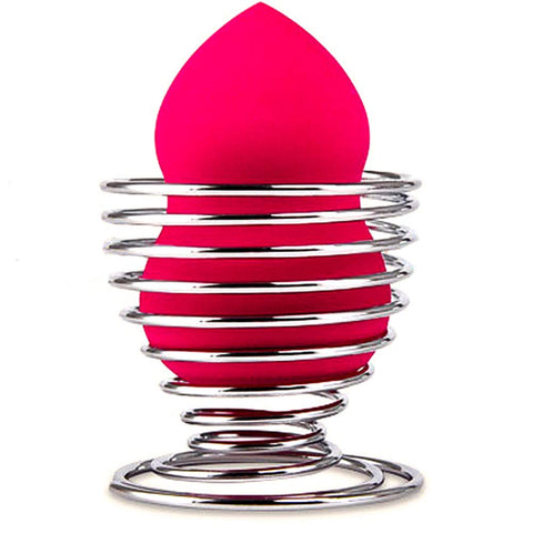 Jyukan Silver: Beauty Makeup Sponge Blender Holder Silver Makeup Sponge Holder Drying Stand Egg Powder Puff Sponge Support Display Stand