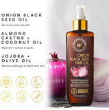 Wow Skin Science Onion Black Seed Hair Oil - No Mineral Oil & Silicones - 200Ml