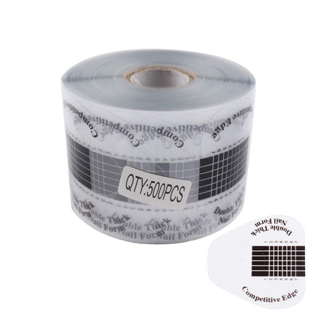 Beauty Leader Beauty Leader 500 Pcs/Roll Nail Form Stickers Black Clear Nail Art Guide Form Acrylic UV Gel Tips Extension