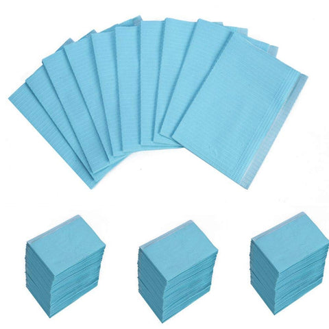 Disposable Dental Bibs Sheets Cloths, 125pcs 13 X 18 inches Tattoo Table Covers Clean Pad,Underpad Hygiene Personal Tattoo Bib Waterproof Tattoo Table loth Tattoo Supply Sheet (blue)
