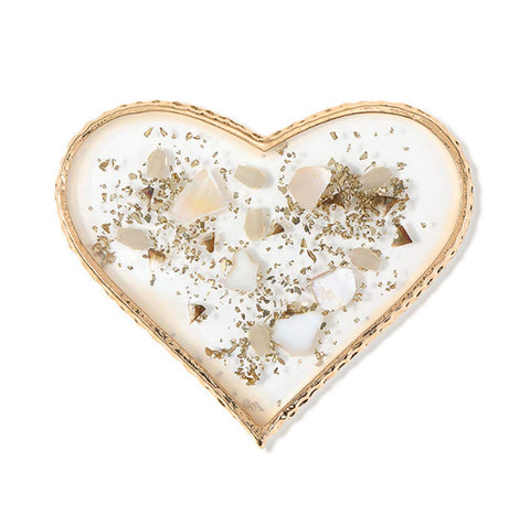 AKOAK 1 Pack Crystal Agate Palette Gel Nail Ppolish Drawing Board Phnom Penh Resin Nail Painting Palette DIY Nail Art Display Stand (Loving heart)