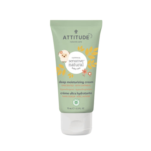 Attitude Natural Deep Repair Cream Baby, Fragrance Free, 2.5 Fluid Ounce