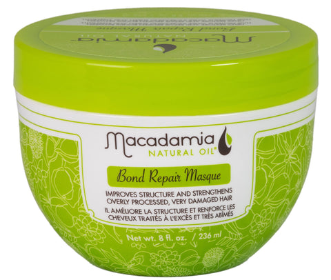 Macadamia Natural Oil Bond Repair Masque 236ml Fermented Aminoacids, Macadamia Oil, Argan Oil, Sunflower Oil Helps Revive and Strengthen Overly Processed, Damaged Hair